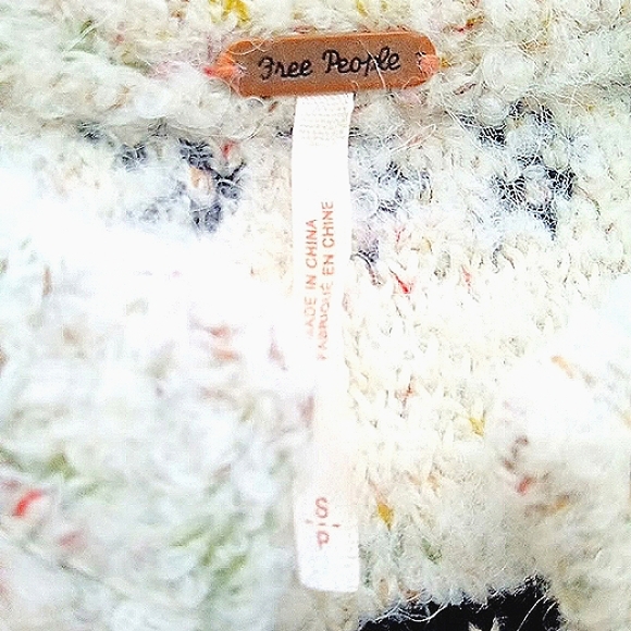 FREE PEOPLE COLOR POP HENLEY PULLOVER SWEATER SZ S EMBROIDERY FRINGE TRIM BOHO - Picture 14 of 15